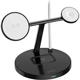 Бездротовий зарядний пристрій Wiwu Wi-W032 Magnetic Cableless Charger 4in1 Чорний