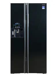 Холодильник SBS Hitachi R-S700GPUC2GBK 180х77х92см 2 двері Х-377 л М-212 л A++ NF Інвертор льодогенератор Чорний скло (R-S700GPUC2GBK)