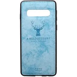 Чохол-накладка Toto Deer Shell With Leather Effect Case Samsung Galaxy S10 Blue