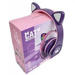 Бездротові дитячі навушники CAT EAR YW-018 з котячими вушками з підсвічуванням