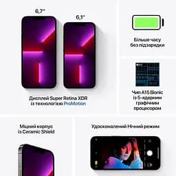 Смартфон iPhone 13 Pro 256GB Model A2638 Grade A Seller Refurbished Graphite  - мініатюра 5