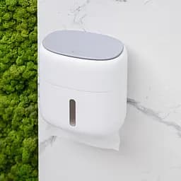 Тримач для туалетного паперу МВМ My Home 230x162x235 мм (BP-44 WHITE/GRAY) - мініатюра 11