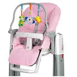 Набір для дитячого стільця Peg-Perego Tatamia чохол та іграшкова панель рожевий
