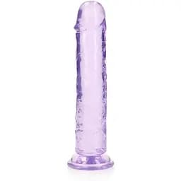 Фалоімітатор RealRock Crystal Clear 8'' 22 см (фіолетовий)