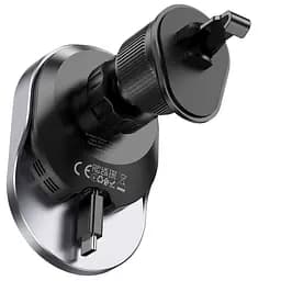 Автотримач з БЗП Hoco HW12 Guardian magnetic (air outlet) Black / Gray - мініатюра 7