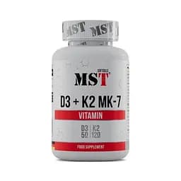 Вітамін D3 та K2 MST Nutrition Vitamin D3 + K2 MK7, 60 капсул