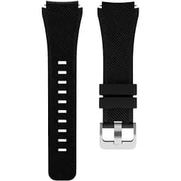 Браслет Blacks 22мм Samsung Galaxy Watch 46mm Silver - чорний силікон розмір L (WB453117)