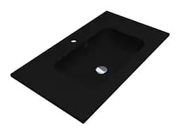 Умивальник Miraggio Della 800 mirastone black 0000910, Чорний матовий - мініатюра 3