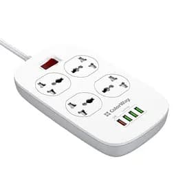 Фільтр живлення ColorWay 4 розетки, 4 USB (1QC3.0+3 AUTO ID), 1.8 м, білий (CW-CHU44QW) - мініатюра 6