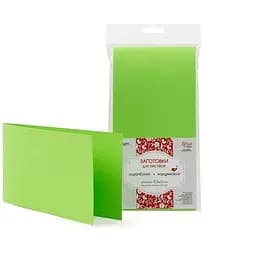 Набор листовочных заготовок 5шт 10.5×21см №3 салатовый 220г/м² Rosa Talent