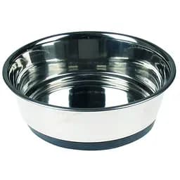 Миска для животных TatraPet из нержавеющей стали с силиконовым дном 330 мл 11 см 
