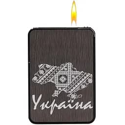 Портсигар на 10 сигарет з автоматичною подачею та запальничкою HL-427 Gray Карта (15692)