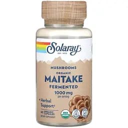 Гриби Майтаке Solaray Fermented Maitake органік ферментовані 500 мг 60 вегетаріанських капсул
