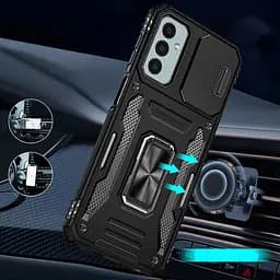 Ударостійкий чохол Epik Camshield Army Ring для Samsung Galaxy A26 5G Чорний / Black - мініатюра 2