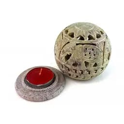 Свічник Аромакурителька з мильного каменю 7.5х7.8х6.5 см