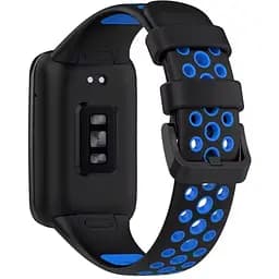 Силиконовый ремешок Primo Perfor Classic для фитнеса браслета Xiaomi Smart Band 7 Pro Black-Blue