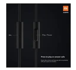 Навушники Xiaomi Mi-Earphones Basic Black з мікрофоном - мініатюра 5
