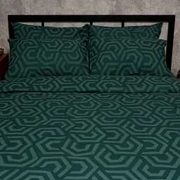 Комплект постільної білизни Moon&Star Бязь Gold Люкс Emerald Maze Полуторний Євро 160х220наволочки 2х70х70 - мініатюра 3