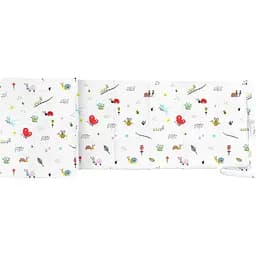 Бортики в дитяче ліжечко Cosas Bees CS1, 30 х 180 см (WeltBed_BeesRed)