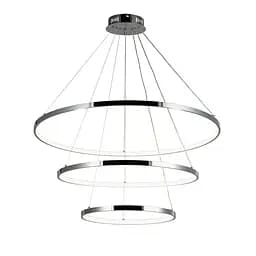 Люстра стельова LED Levistella 7529832-3A CHROME LED (400+600+800), 130W, діаметр 400/600/800 мм, хромований метал, сучасний стиль - мініатюра 2