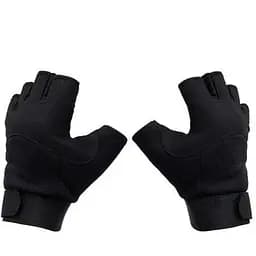 Рукавички тактичні MIL-TEC Fingerless Gloves Black 12538502 - розмір M