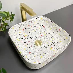 Умивальник VBI Alghero S terazzo glossy накладний VBI-013302, Цветной - мініатюра 3