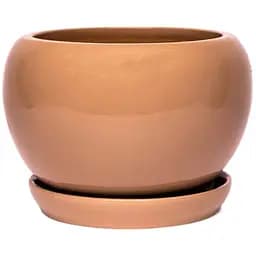 Керамічний горщик Nana Keramiks Шар 2.5 л глянець мокко (shar-2-5-mok)