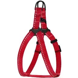 Шлея для собак Barksi Active світловідбивна (обхват грудей 24-30 см ширина 1 см) червона