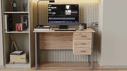 Комп'ютерний стіл Ferrum-decor Гаррі 75x120x60 сірий ДСП Дуб Сан-Марино 16мм (FRD-101454) - мініатюра 3
