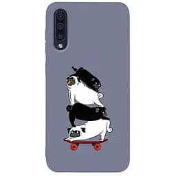 Чохол-накладка Toto Matt TPU 2 mm Print Case Samsung Galaxy A30s/A50/A50s #51 Mops Skate Lavander Grey