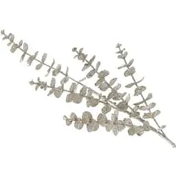 Искусственная ветка Эвкалипт 73 см Флористический материал для декора с глиттером Шампань