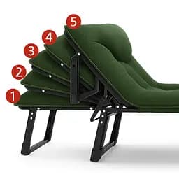 Розкладне ліжко з вбудованим матрацом Leobro Green (LB-FB-S1-GRN) - мініатюра 2