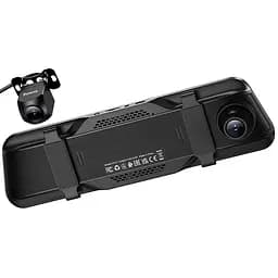 Автомобільний відеореєстратор дзеркало Hoco DV16 Dual-Channel Driving Recorder 1080p+720p Black - мініатюра 2
