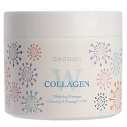 Очищаючий масажний крем для обличчя Enough W Collagen whitening premium Cleansing & Massage Cream Освітлення, 300 мл