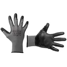 Рукавички робочі захисні Intertool нітрилові 10" сірі (в упаковці 3 шт.)