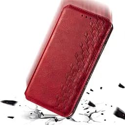 Шкіряний чохол-книжка GETMAN Cubic (PU) для Xiaomi 12T / 12T Pro Червоний - мініатюра 4