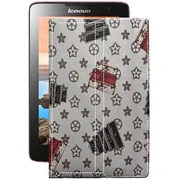 Чехол StatusCASE из экокожи для планшета Lenovo Idea Pad A5500 8 Луи-Витон-белый