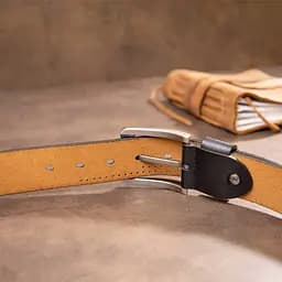 Ремінь з дірками чоловічі 20383 Vintage чорний 120 см - мініатюра 6