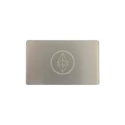 Металева пластина для зберігання сід-фрази Ethereum Mini Plate 55×90 мм (1 шт)