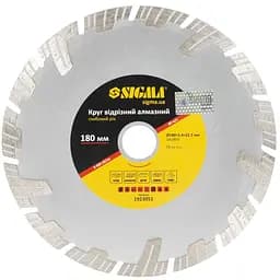 Круг отрезной алмазный Sigma Глубокий рез Ø180×22.2 мм (1923051)