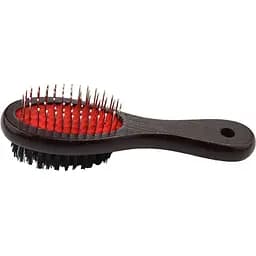 Щетка двухсторонняя Пухнастики, деревянная, с напылением, 5х17,5 см