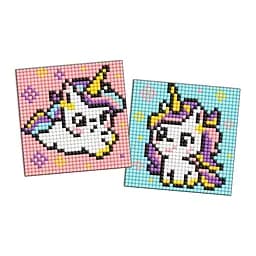 Алмазная мозаїка Дві одноріжки Ідейка AMG1044 на магнітній основі 9x9 см