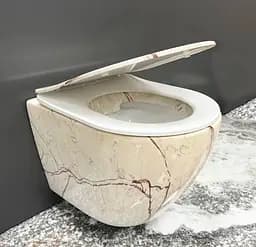 Подвесной унитаз VBI Vulcano aiax VBI-020407, Мрамор