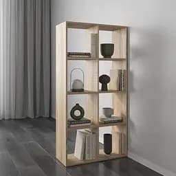 Полка для книг Vays стелаж для дому на 8 комірок M-10 Дуб Сонома
