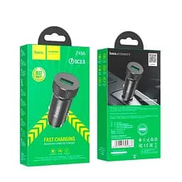 Адаптер автомобільний HOCO Level single port car charger Z49A 18W QC3.0 чорний - мініатюра 4