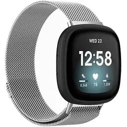 Миланский сетчатый ремешок Primo для часов Fitbit Versa 4/Fitbit Sense 2 Silver