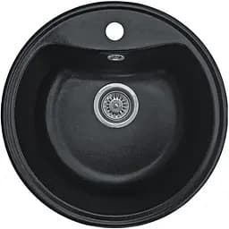 Мийка кухонна Valetti 3S гранітна 495x495 мм чорна