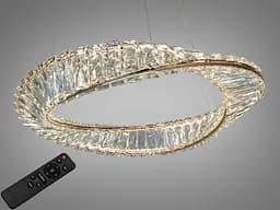 Люстра світлодіодна Diasha 548/500G, 55W, золото, діаметр 50 см, висота 115 см, сучасний стиль для дому
