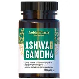 Натуральна добавка Golden Pharm Ashwagandha, 90 таблеток