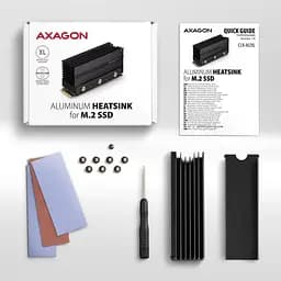 Радіатор з пасивним охолодженням для накопичувачів AXAGON CLR-M2XL heatsink for M.2 SSD - мініатюра 4